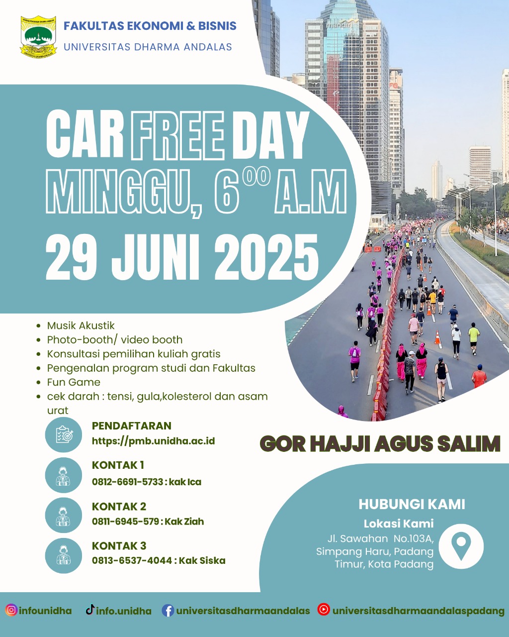 FEB UNIDHA MERIAHKAN ACARA CAR FREE DAY
