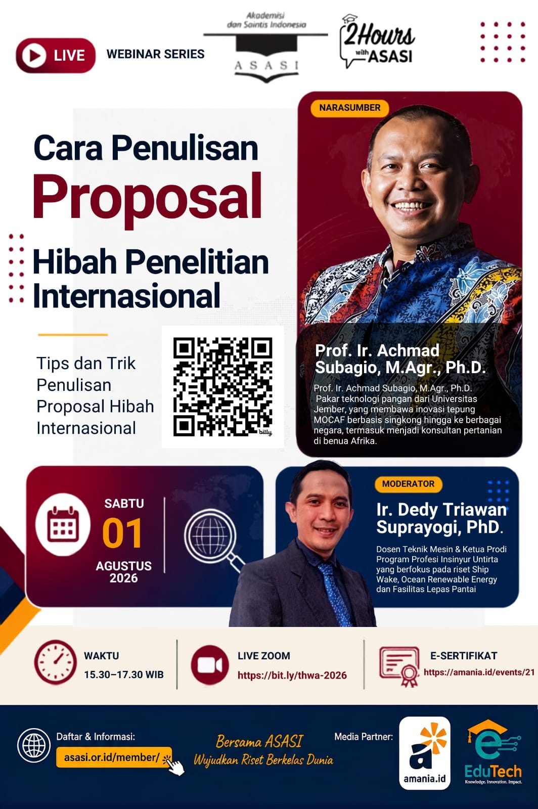 Kupas Tuntas Strategi Raih Hibah Penelitian Internasional dalam Webinar Eksklusif “2Hours with ASASI”